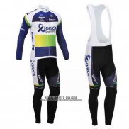 2013 Abbigliamento Ciclismo Orica GreenEDGE Blu Manica Lunga e Salopette