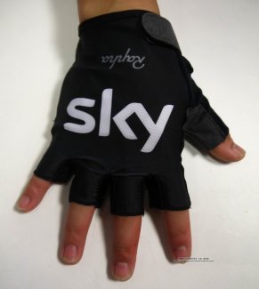 2015 Sky Guanti Corti Ciclismo Nero