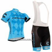 2016 Abbigliamento Ciclismo Cannondale Nero e Blu Manica Corta e Salopette