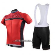 2016 Abbigliamento Ciclismo Castelli Nero e Rosso Manica Corta e Salopette