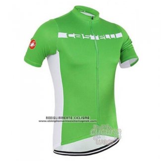 2016 Abbigliamento Ciclismo Castelli Verde e Bianco Manica Corta e Salopette