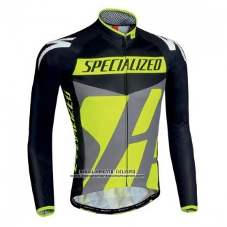 2016 Abbigliamento Ciclismo Specialized Ml Nero e Verde Manica Lunga e Salopette