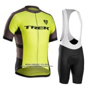 2016 Abbigliamento Ciclismo Trek Bontrager Nero e Giallo Manica Corta e Salopette