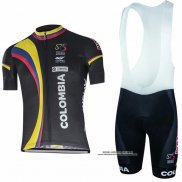 2017 Abbigliamento Ciclismo Colombia Nero Manica Corta e Salopette