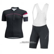 2017 Abbigliamento Ciclismo Donne Gore Bike Wear Nero Manica Corta e Salopette