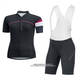 2017 Abbigliamento Ciclismo Donne Gore Bike Wear Nero Manica Corta e Salopette