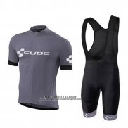 2018 Abbigliamento Ciclismo Cube Grigio Manica Corta e Salopette