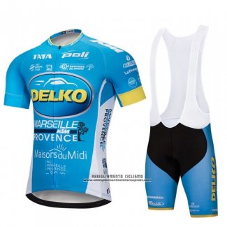 2018 Abbigliamento Ciclismo Delko-Marseille Provence KTM Manica Corta e Salopette