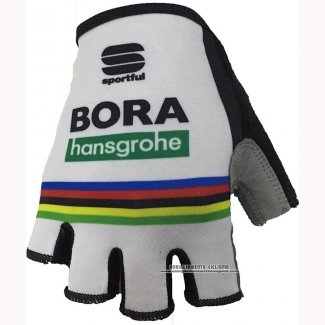 2018 Bora Guanti Corti Ciclismo Bianco