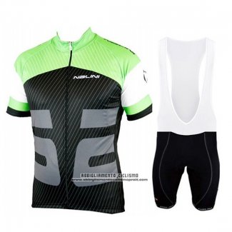 2019 Abbigliamento Ciclismo Nalini Verde Nero Manica Corta e Salopette