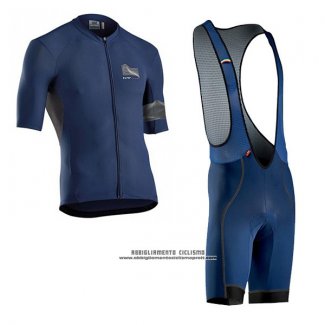 2019 Abbigliamento Ciclismo Northwave Extreme 3 Spento Blu Manica Corta e Salopette