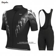 2019 Abbigliamento Ciclismo Rapha Nero Bianco Manica Corta e Salopette