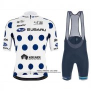 2020 Abbigliamento Ciclismo Subaru Lider Bianco Blu Manica Corta e Salopette