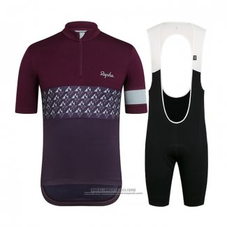 2021 Abbigliamento Ciclismo Rapha Spento Viola Manica Corta e Salopette