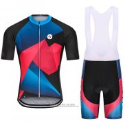 2021 Abbigliamento Ciclismo Steep Rosso Blu Manica Corta e Salopette(2)