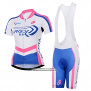 Abbigliamento Ciclismo Donne To The Fore Bianco e Fuxia Manica Corta e Salopette