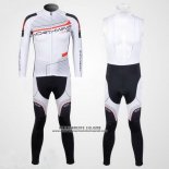 2012 Abbigliamento Ciclismo Northwave Nero e Bianco Manica Lunga e Salopette