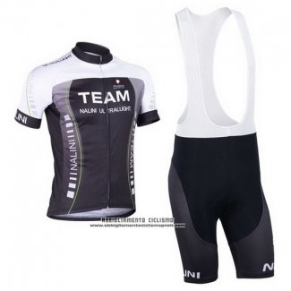 2013 Abbigliamento Ciclismo Nalini Nero e Grigio Manica Corta e Salopette