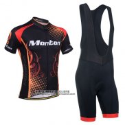 2014 Abbigliamento Ciclismo Monton Rosso e Arancione Manica Corta e Salopette