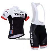 2015 Abbigliamento Ciclismo Trek Factory Racing Factory Racing Bianco e Nero Manica Corta e Salopette