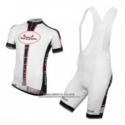 2016 Abbigliamento Ciclismo Bobteam Bianco Manica Corta e Salopette