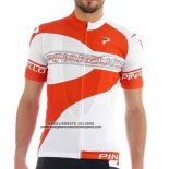 2016 Abbigliamento Ciclismo Pinarello Bianco e Arancione Manica Corta e Salopette