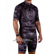 2016 Abbigliamento Ciclismo Rock Racing Marrone e Grigio Manica Corta e Salopette