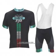 2017 Abbigliamento Ciclismo Bianchi Nero Manica Corta e Salopette