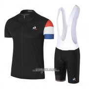 2017 Abbigliamento Ciclismo Coq Sportif Tour de France Nero Manica Corta e Salopette