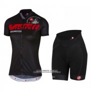 2017 Abbigliamento Ciclismo Donne Castelli Nero Manica Corta e Salopette