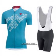 2017 Abbigliamento Ciclismo Donne Gore Element Digi Cereste Manica Corta e Salopette