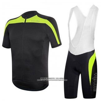 2017 Abbigliamento Ciclismo RH+ Nero e Verde Manica Corta e Salopette