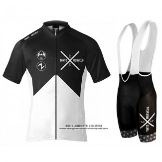 2017 Abbigliamento Ciclismo Tokyo X Morvelo Bianco e Nero Manica Corta e Salopette