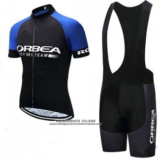 2018 Abbigliamento Ciclismo Orbea Nero e Blu Manica Corta e Salopette