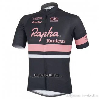 2018 Abbigliamento Ciclismo Rapha Nero Manica Corta e Salopette