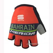 2018 Bahrain Merida Guanti Corti Ciclismo Rosso