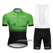 2019 Abbigliamento Ciclismo Natura 4 Ever Verde Nero Manica Corta e Salopette