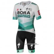 2020 Abbigliamento Ciclismo Bora-Hansgrone Bianco Verde Manica Corta e Salopette