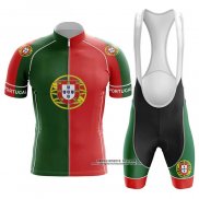 2020 Abbigliamento Ciclismo Campione Portugal Verde Rosso Manica Corta e Salopette