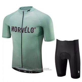 2020 Abbigliamento Ciclismo Morvelo Verde Manica Corta e Salopette