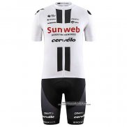 2020 Abbigliamento Ciclismo Sunweb Bianco Manica Corta e Salopette