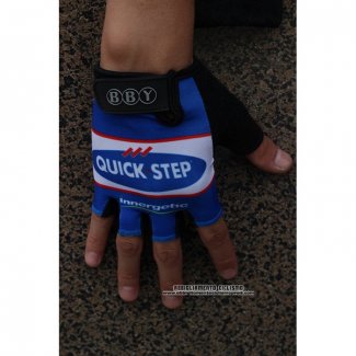 2020 Quick Step Guanti Corti Ciclismo Blu