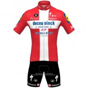 2021 Abbigliamento Ciclismo Deceuninck Quick Step Campione Danimarca Manica Corta e Salopette