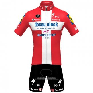 2021 Abbigliamento Ciclismo Deceuninck Quick Step Campione Danimarca Manica Corta e Salopette