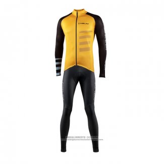 2021 Abbigliamento Ciclismo Nalini Giallo Manica Lunga e Salopette QXF21-0056