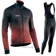 2021 Abbigliamento Ciclismo NorthWave Nero Rosso Manica Lunga e Salopette