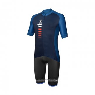 2021 Abbigliamento Ciclismo RH+ Blu Manica Corta e Salopette QXF21-0071