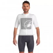 2022 Abbigliamento Ciclismo Castelli Bianco Grigio Manica Corta e Salopette