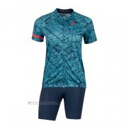 2022 Abbigliamento Ciclismo Donne Pearl Izumi Celeste Manica Corta e Salopette