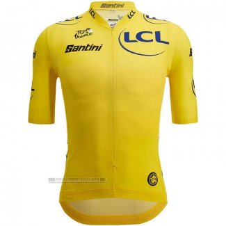 2023 Abbigliamento Ciclismo Tour de France Giallo Manica Corta